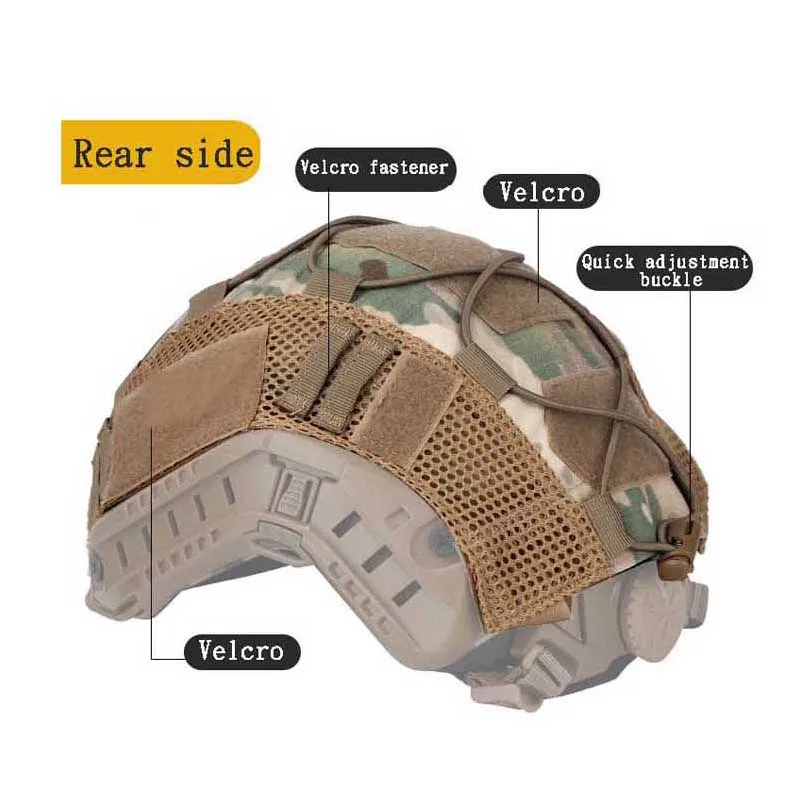 Cuerda Elástica táctica militar para casco, tela de camuflaje adaptable, accesorios de ropa para exteriores - imagen 4