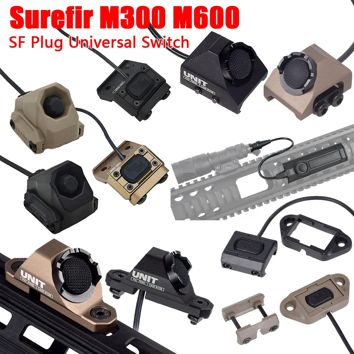 Surefir-linterna serie M300 M600, interruptor de combinación libre, Airsoft M300B M600C M600B, interruptor Universal de presión remota ligera - imagen 5