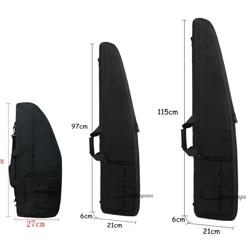 Bolsa táctica para escopeta y Rifle, mochila acolchada de alta resistencia con correa, múltiples bolsas, almacenamiento de equipo profesional de caza para exteriores - imagen 3