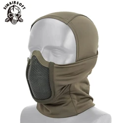Máscara táctica malla completa cara airsoft paintball