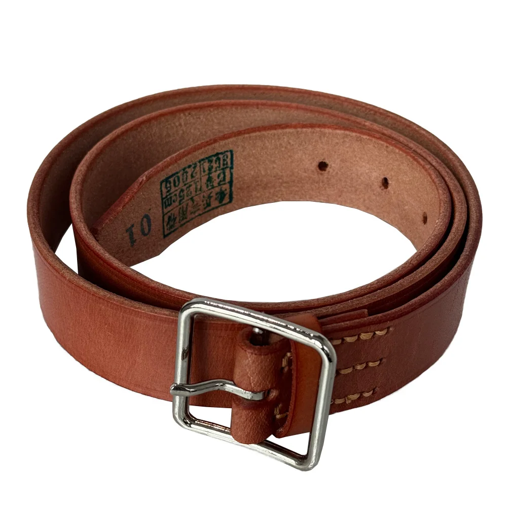 Cinturón de piloto Retro de la Segunda Guerra Mundial, piel de vaca pura hecha, 125cm, cinturón para hombre y equipo de soldado duradero - imagen 3
