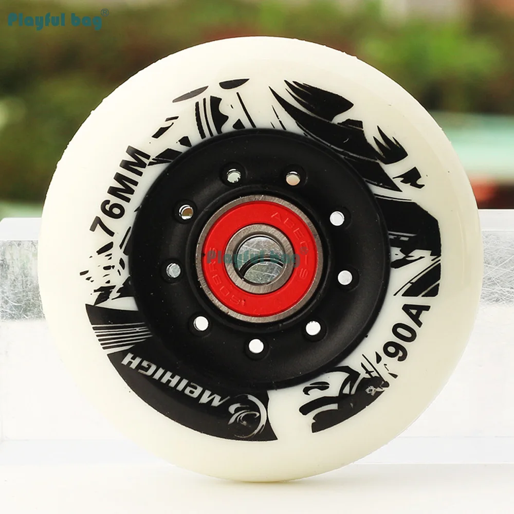 Ruedas para patines en línea - Ruedas universales de PU resistentes al desgaste de 72/76/80 mm 90A - Patinaje callejero al aire libre de alto rebote AMB331 - imagen 2