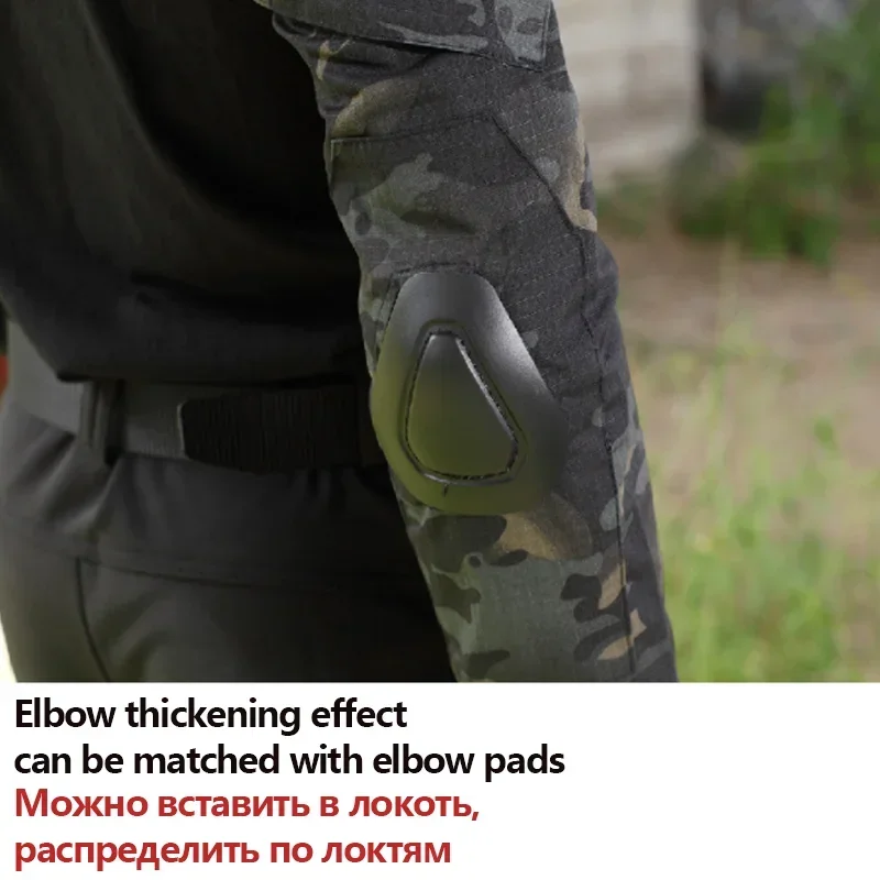 Trajes tácticos, uniforme Milita, camisas de caza de camuflaje, pantalones Cargo + almohadilla, conjuntos de ropa de caza de Paintball Airsoft, resistentes al desgaste al aire libre - imagen 4