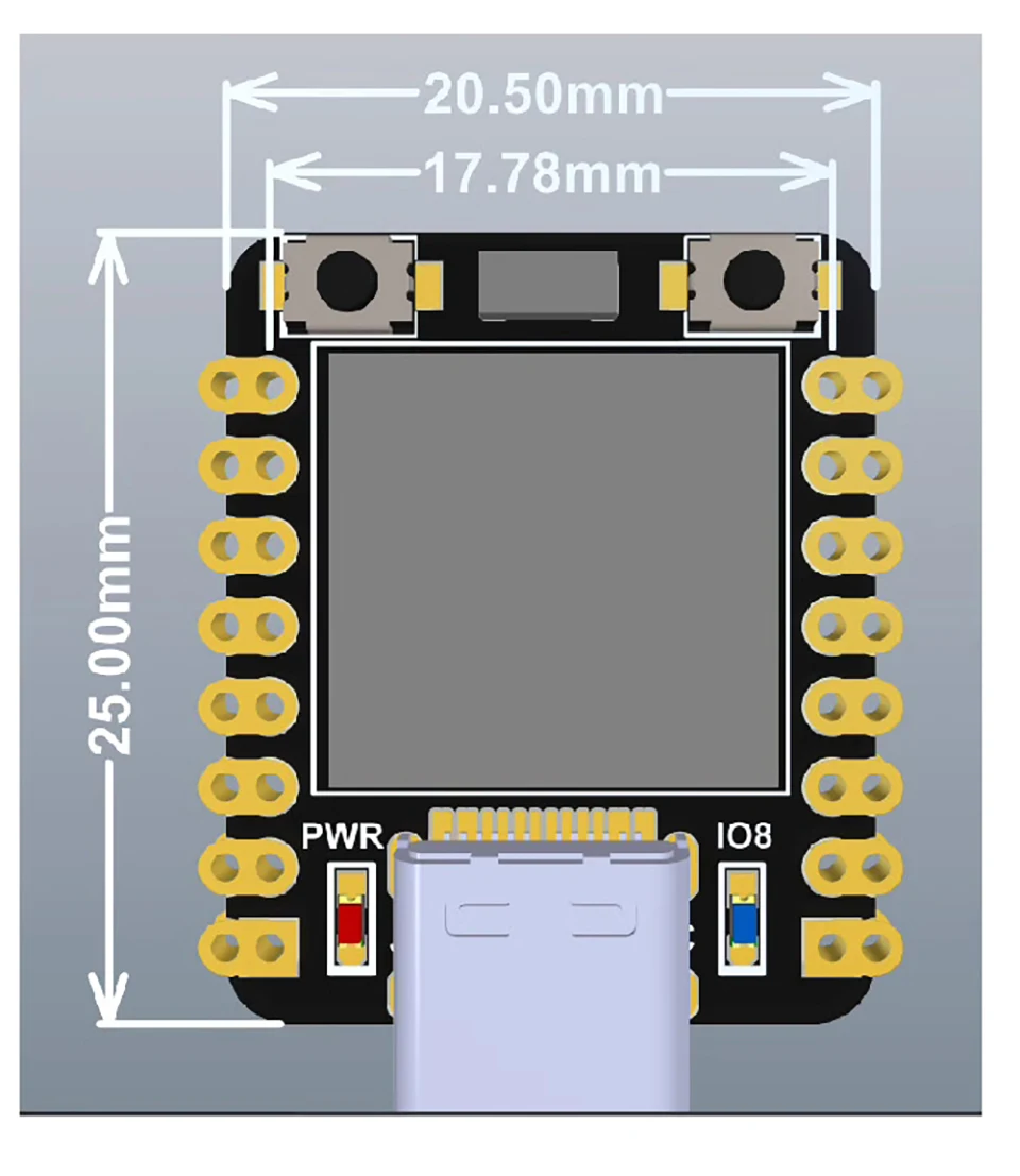 Placa de desarrollo ESP32-C3 Supermini con pantalla OLED integrada