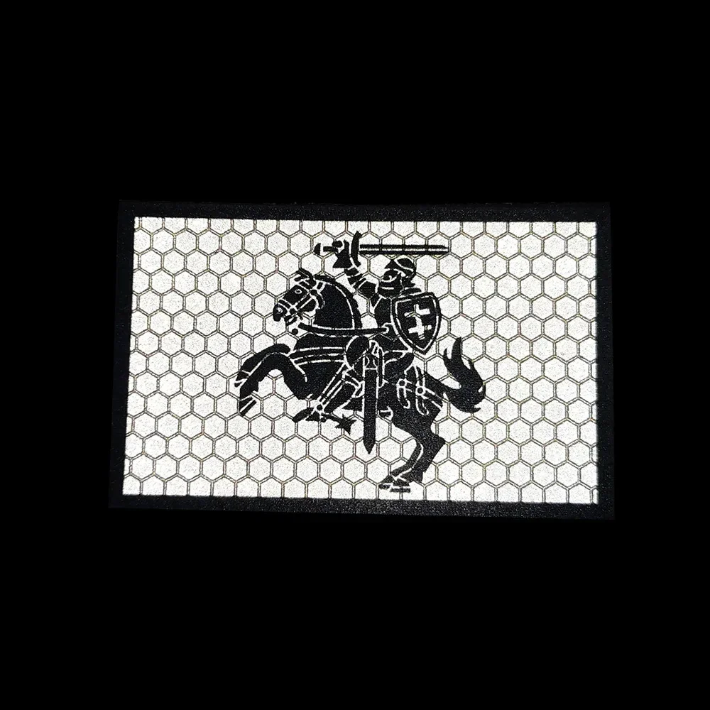 Brazalete reflectante de los países bálticos, Parche de gancho y bucle, parche bordado de bandera nacional, pegatina de insignia de moral militar - imagen 3