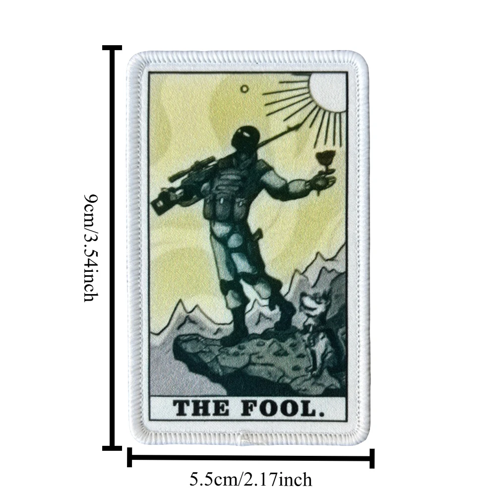 Parche táctico de moral de soldados, divertido parche de gancho y bucle Trubadur THE FOOL, insignia militar, brazalete, pegatinas para mochila, accesorios - imagen 2