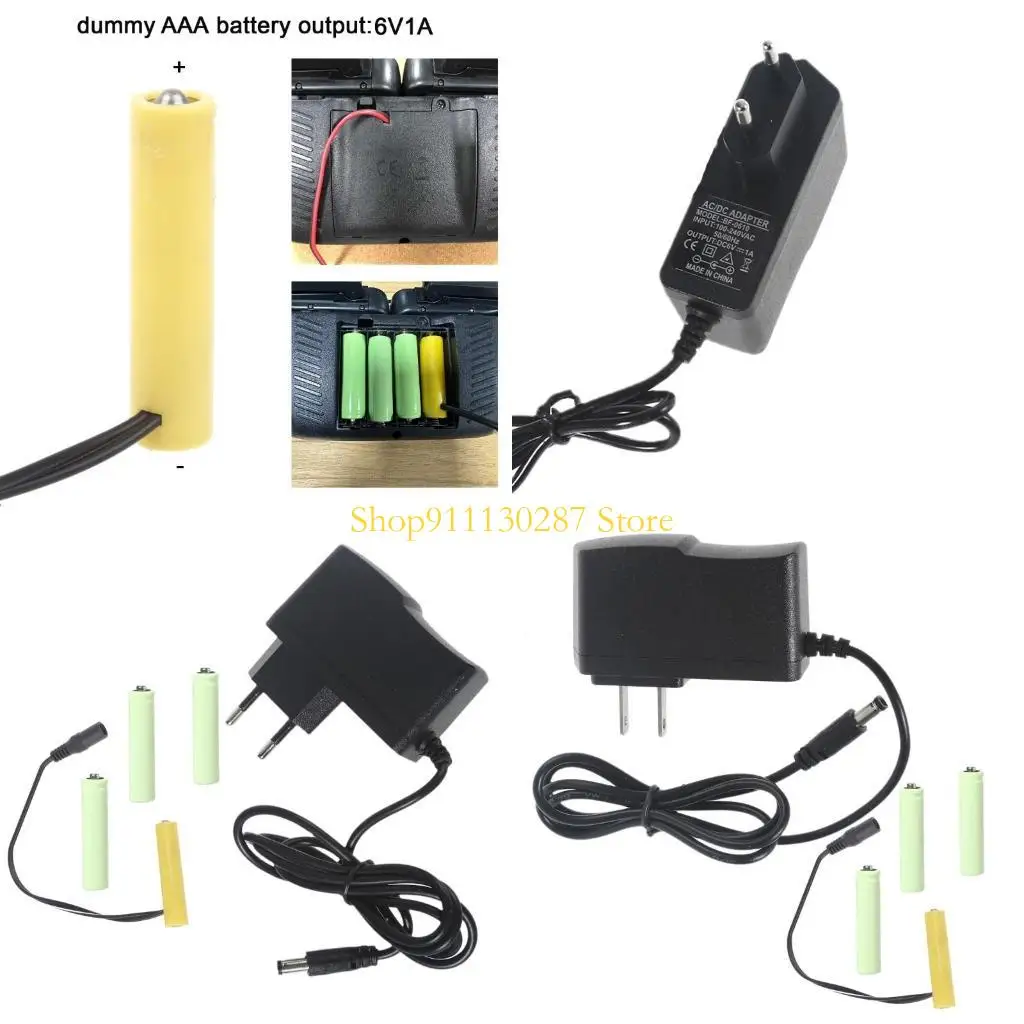 J1HC AAA Battery Eliminators Cable Replace 4Pcs 1.5V AAA Batteries for LED Light Toy