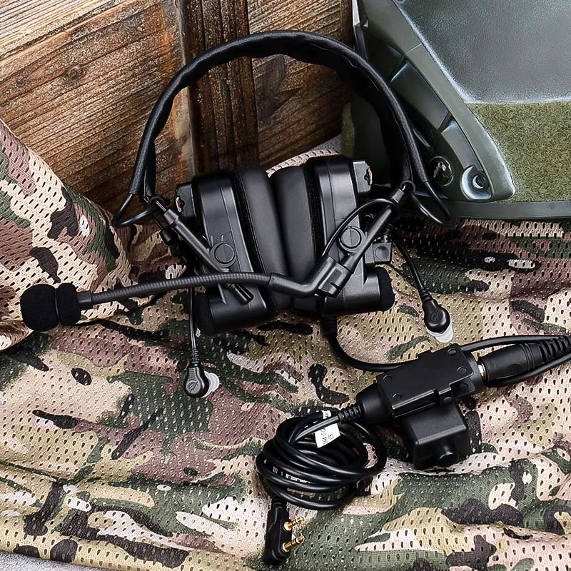Wadsin táctico c4u auriculares de comunicación recogida de auriculares antiruido auriculares de comunicación de combate al aire libre interfaz estándar PTT 7.0 auriculares antiruido - imagen 4