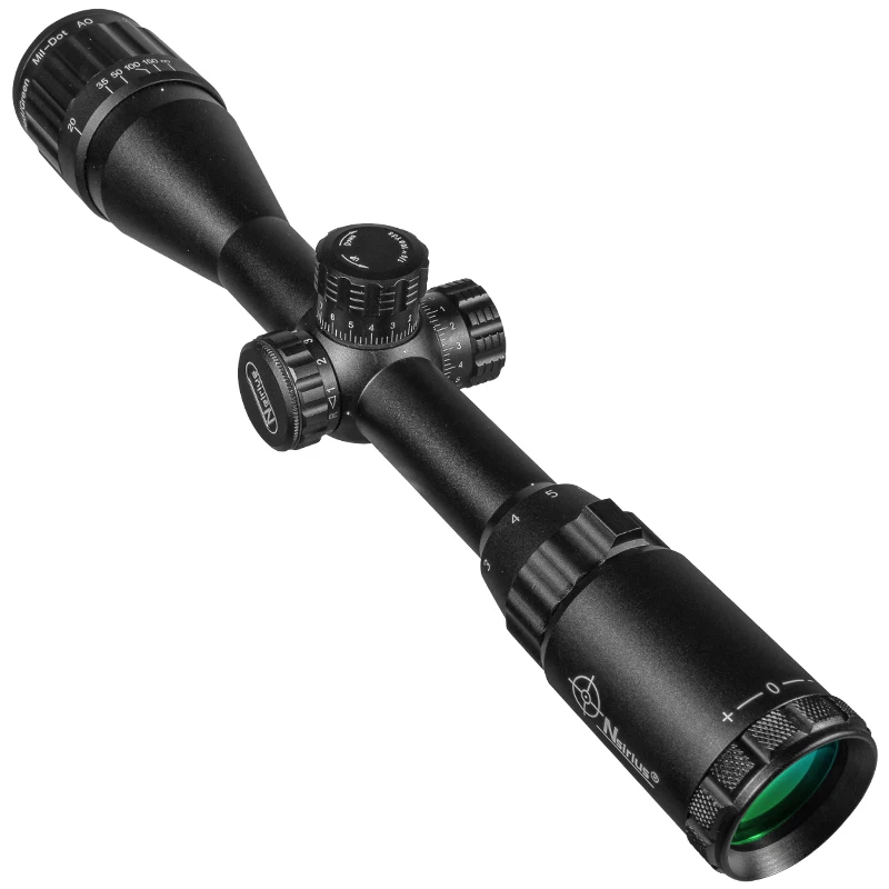 NSIRIUS 3-9x40 AOE rojo y verde iluminado Mil Dot Rifle alcance óptica de precisión alcance de caza montaje de buena calidad - imagen 3