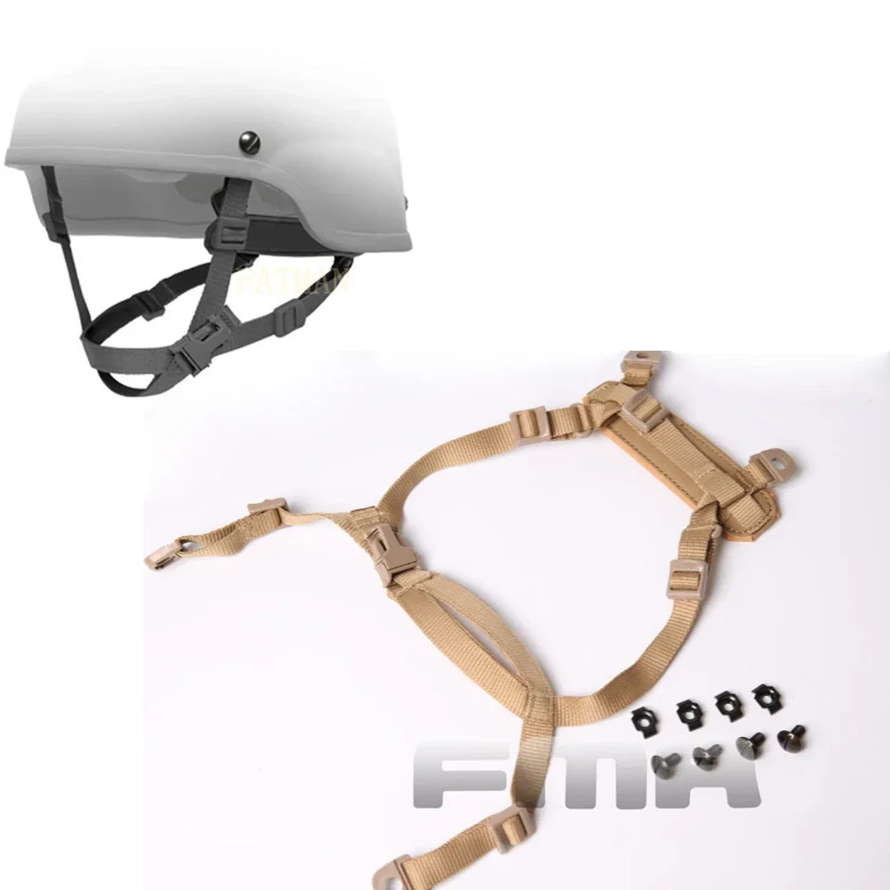 Recién llegado, sistema de retención de casco FMA MICH, correa de suspensión ajustable H-Nape, almohadilla protectora, accesorios para casco de caza - imagen 2