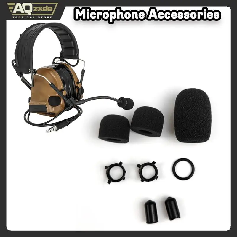 AQzxdc COMTAC III C3 C2 captación de sonido y reducción de ruido auriculares tácticos micrófono esponja accesorios de repuesto
