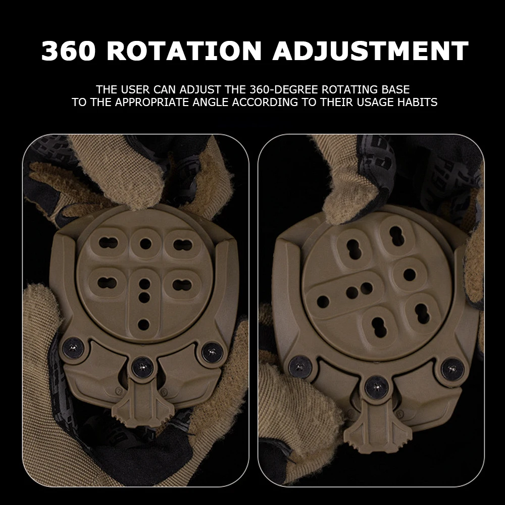 Bucle de cinturón táctico de montaje medio con sistema de conexión rápida, Base adaptadora de funda de Clip de cinturón, paleta de cinturón de rotación de 360 grados - imagen 5