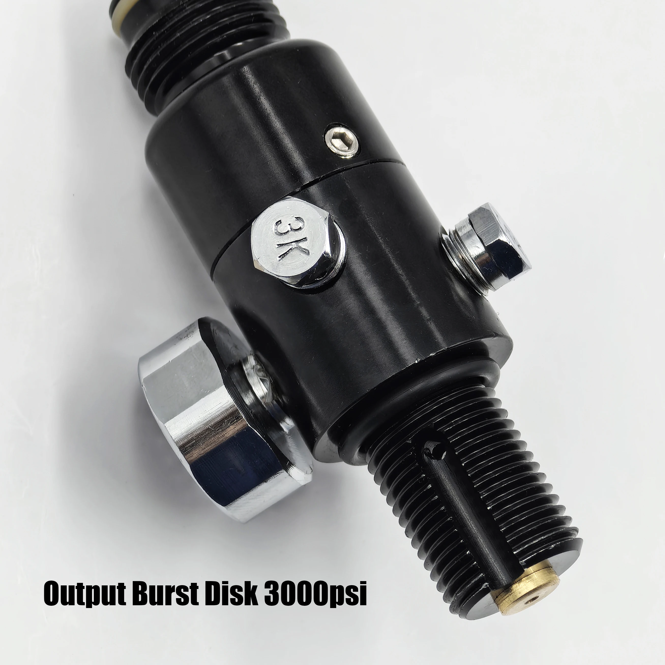 Rotulador de aire comprimido, cilindro de Co2, botella, válvula reguladora de tanque, entrada de 4500psi, salida de 800psi a 3000psi - imagen 4