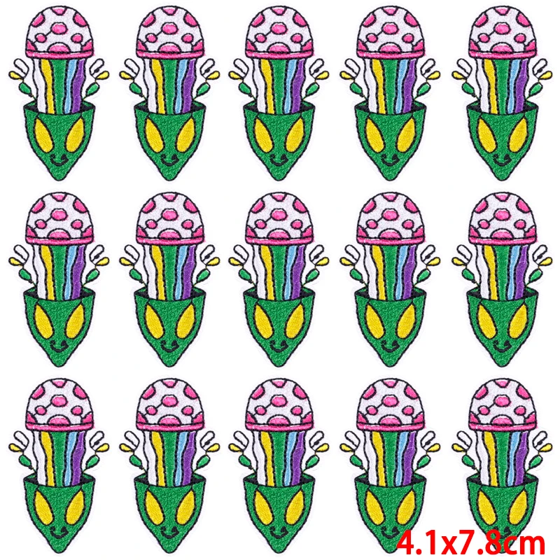 Parches bordados de estilo Punk y Hip Hop, parche Fusible para coser ropa, pegatinas para planchar, insignias, 10 unidades por lote - imagen 3