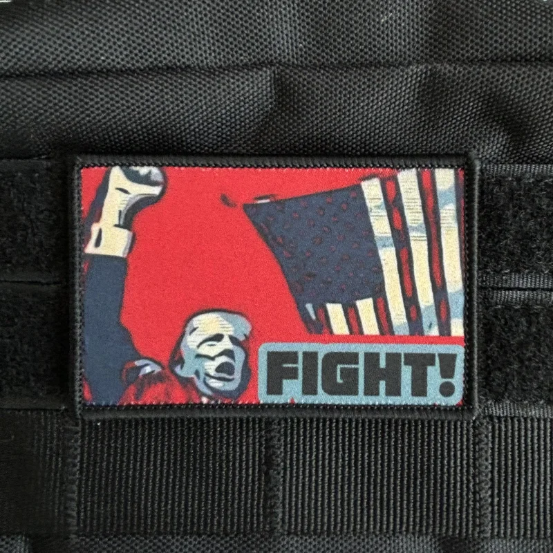 Parche táctico ejecutivo del jefe de EE. UU., impresión de gancho y bucle, insignias de moral de lucha de Trump America, pegatina para mochila militar - imagen 2