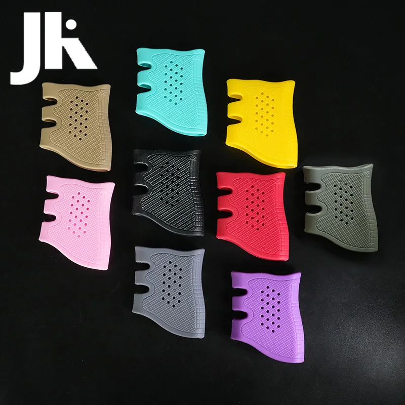 Funda de agarre antideslizante de goma para pistola táctica, guante protector transpirable antideslizante para AR15 HK416 G17 G19 G22, accesorio de caza - imagen 5