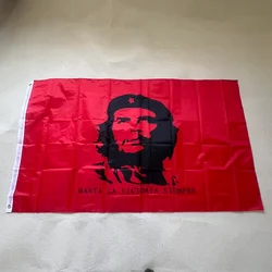 Fondo rojo Bandera de Guevara Cuba 90X150cm bandera 3x5 pies Estantería de poliéster poliéster de alta calidad bandera decorada Cuba Revolu