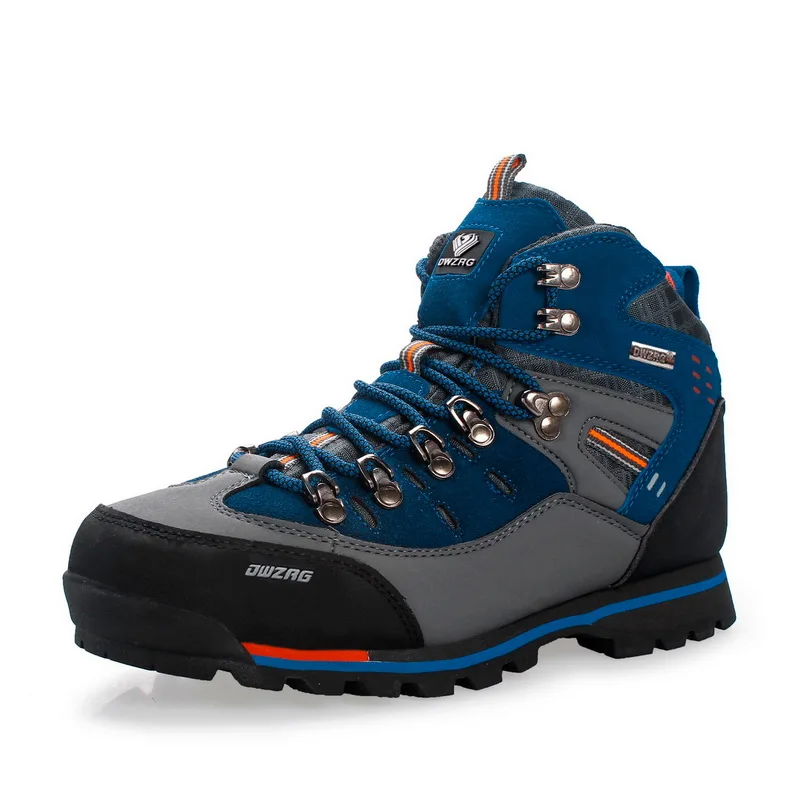 HIKEUP-zapatos altos de invierno para hombre, botas de nieve antifrío, impermeables, informales, acolchadas, cálidas, para caminar - imagen 3
