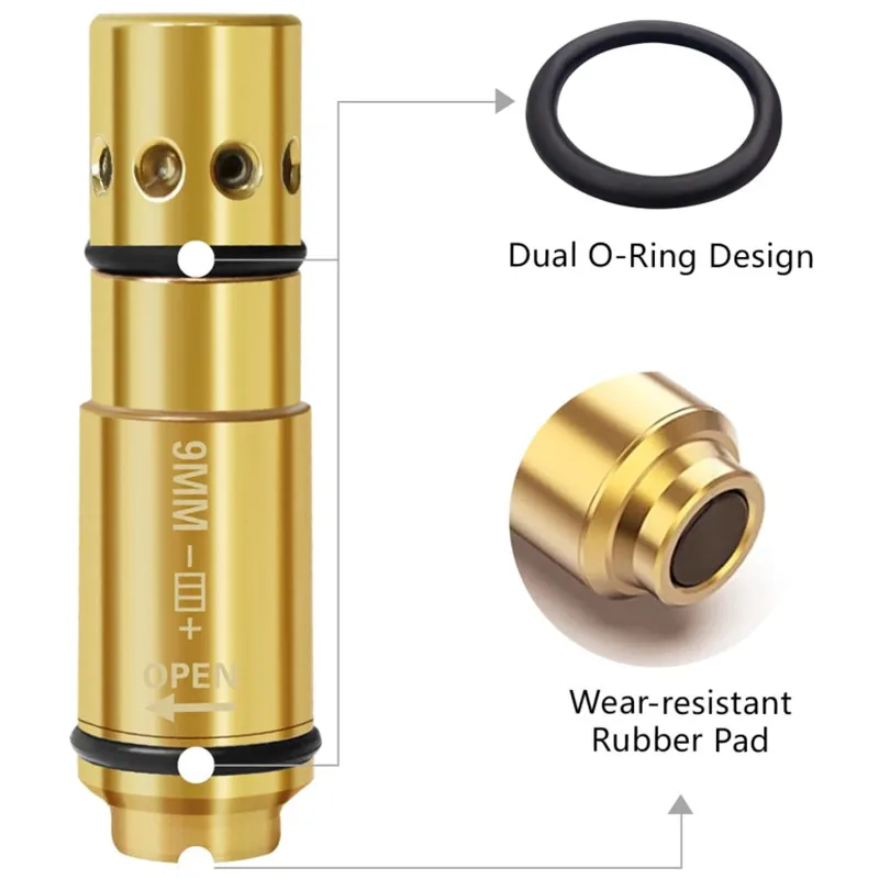Cartucho láser de entrenamiento, bala de 9mm, 9x18, 9x19, punto rojo, 9x21 - imagen 5