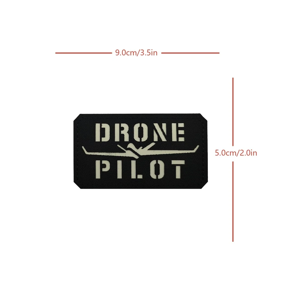 DRONE PILOT Velcros Morale parche luminoso táctico bordado pegatina gancho bucle sujetador insignia para gorra Jeans Molle mochila - imagen 5