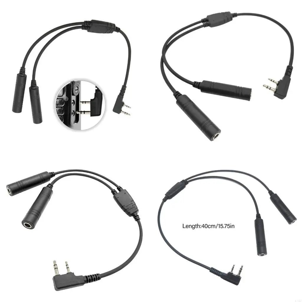 Cable adaptador auriculares piloto K1KF comunicaciones aviación