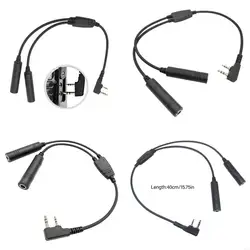 Cable adaptador auriculares piloto K1KF comunicaciones aviación