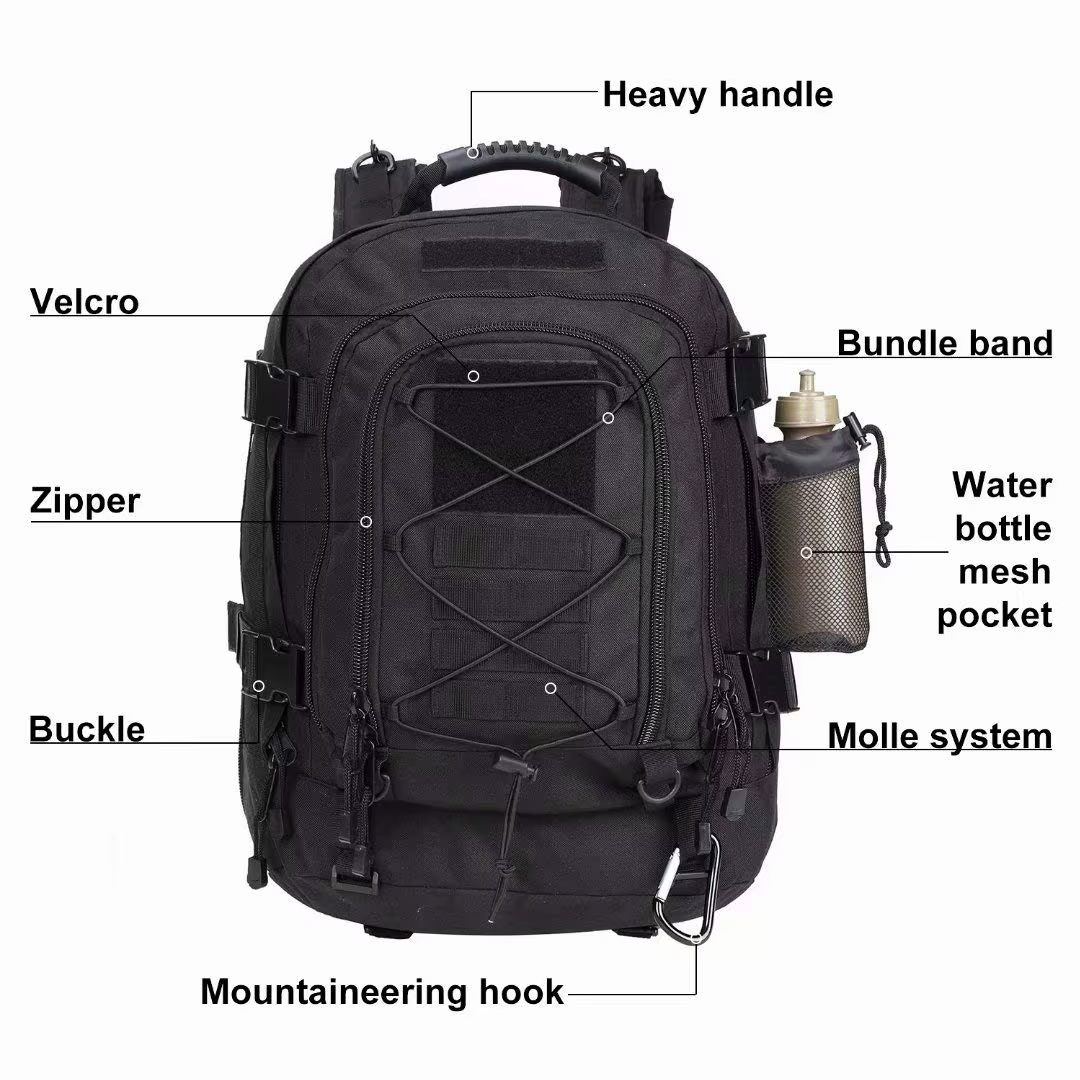 Mochila táctica MOLLE gran capacidad ripstop para caza y trekking - imagen 4