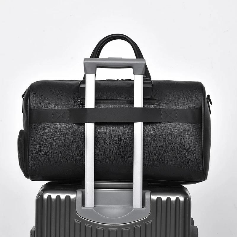 Bolsa de Yoga para Fitness de PU con bolsillo para zapatos, mochila de viaje al aire libre, bolsos de hombro de corta distancia, bolso de equipaje para viaje de negocios seco y húmedo - imagen 4