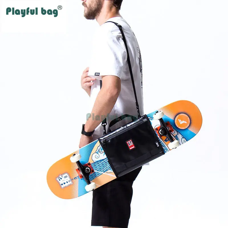 Bolsa de hombro individual para monopatín, bolsa de transporte para monopatín al aire libre, antiarañazos, con revestimiento de goma, AMB184 - imagen 3