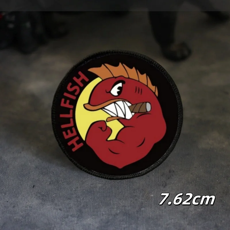 Insignia de moral de Animal divertido, parches de gancho y bucle con estampado de gato FAFO, brazalete de Meme de gato gordo Bongo, no toques mi basura, pegatinas de mapache - imagen 5