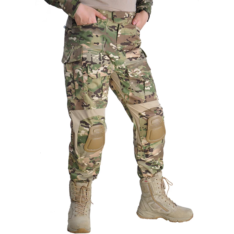 Pantalones tácticos para exteriores para hombre, ropa de combate G3 con rodilleras, pantalones Airsoft, Gama verde, ropa de caza, elasticidad superior - imagen 3