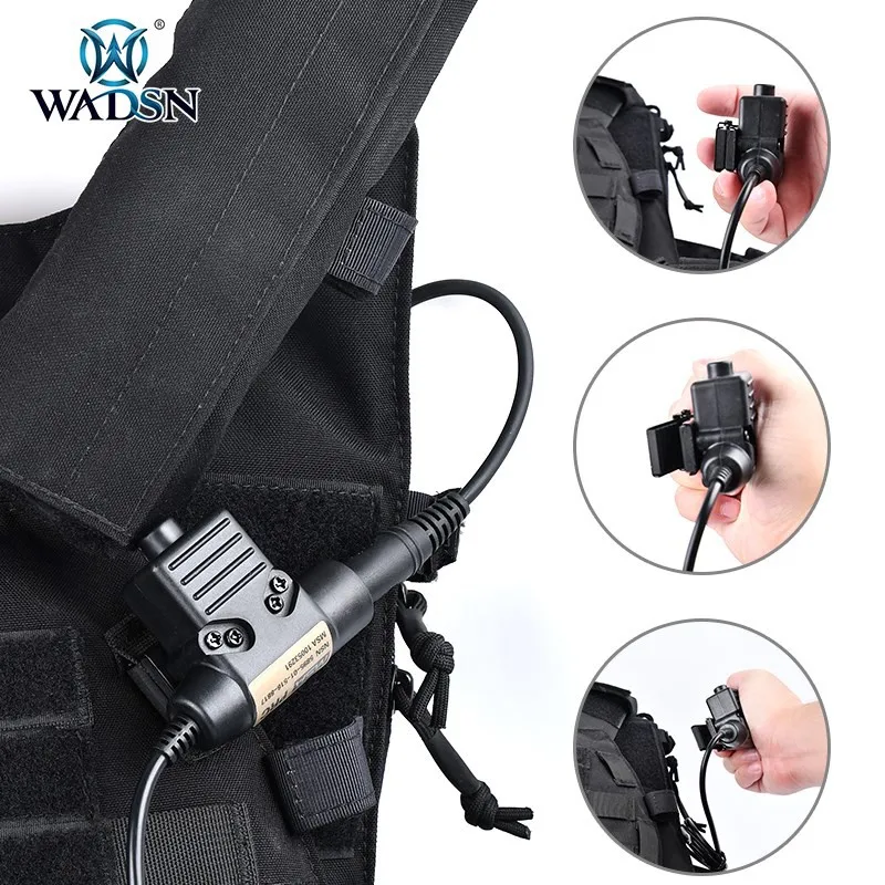 WADSN-Adaptador de auriculares táctico U94 PTT 7,0 para walkie-talkie, accesorios de Radio, Motorola Kenwood - imagen 4