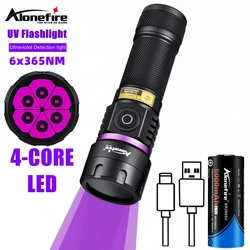 Potente linterna LED UV de 120W, luz negra, 6x4 núcleos, 365nm, gato, perro, mancha de orina, Tinea Ore, dinero, escorpión, marcador, lámpara fluorescente