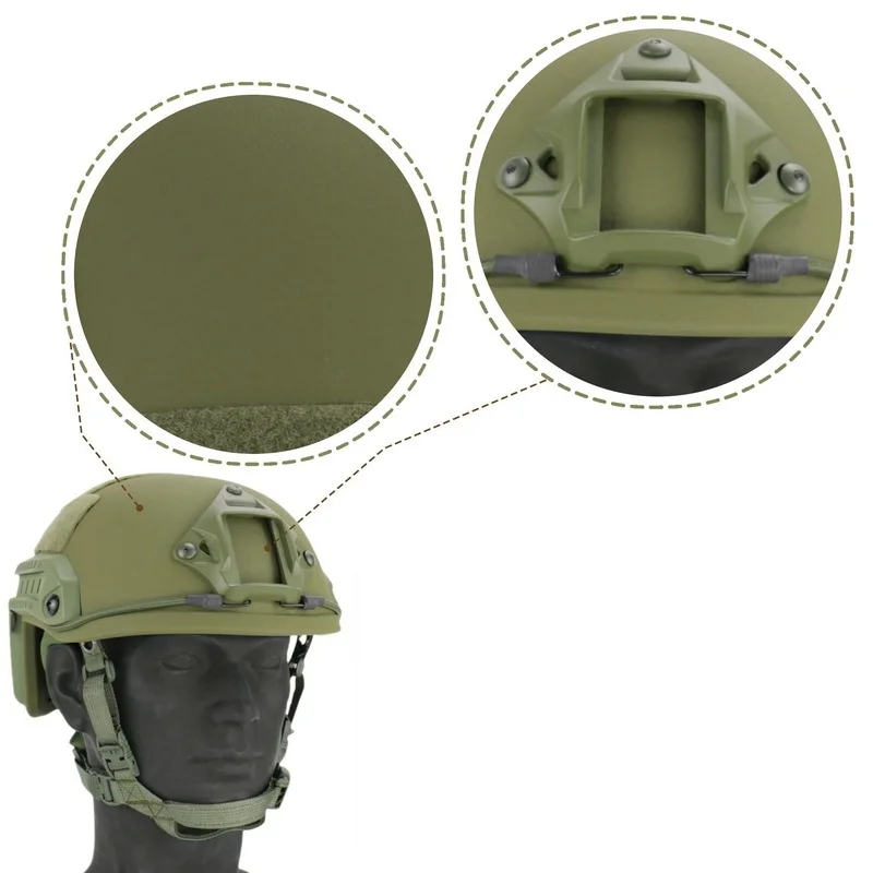 Casco balístico táctico IIIA FAST PE de corte alto con suspensión Wendy - imagen 4
