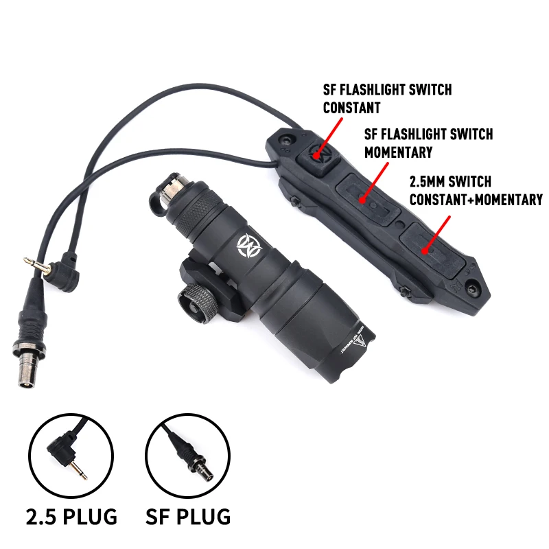 Wadsn Airsoft M300 linterna táctica M600 M600C luz exploradora LED Rifle de caza, arma, luz de encendido constante - imagen 5