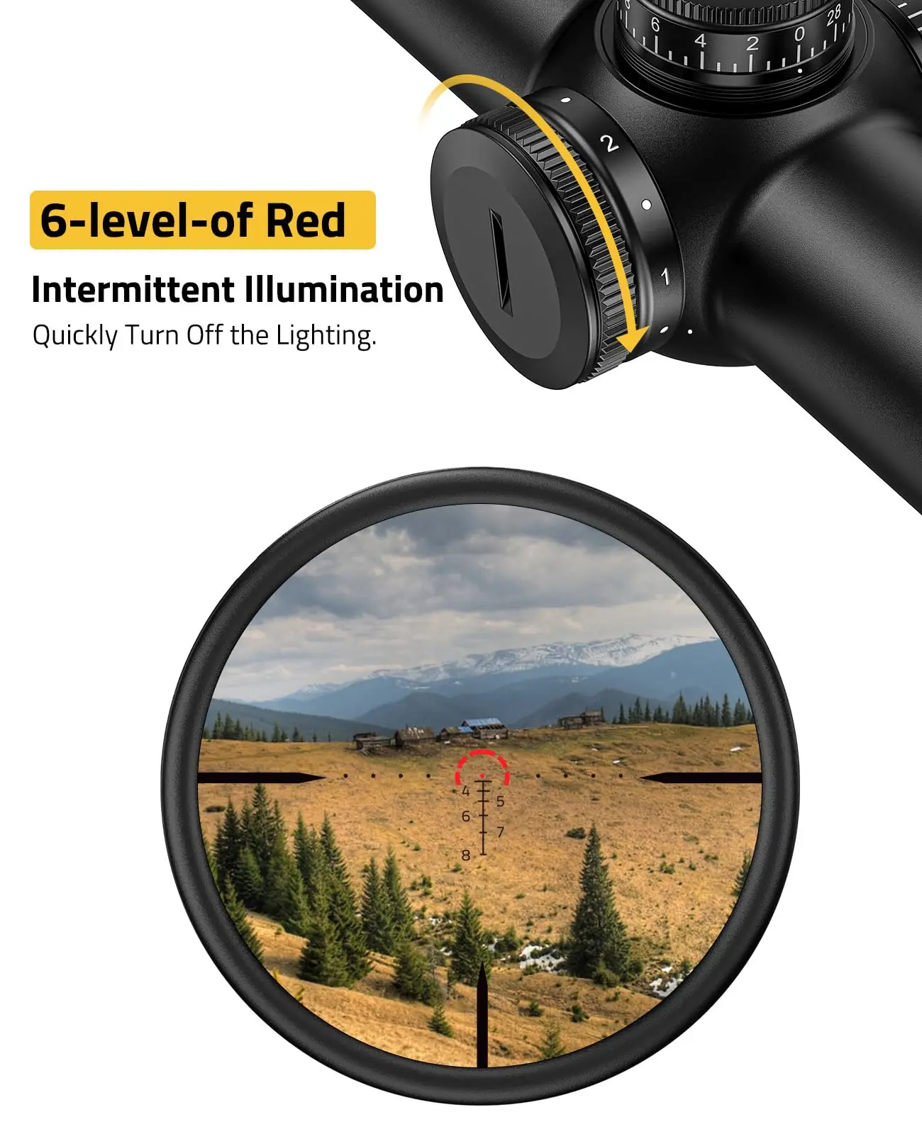 EagleVanta 1-6x24 LPVO mira para Rifle ED vidrio iluminado BDC retícula montaje voladizo 30mm tubo segundo avión Focal caza - imagen 4