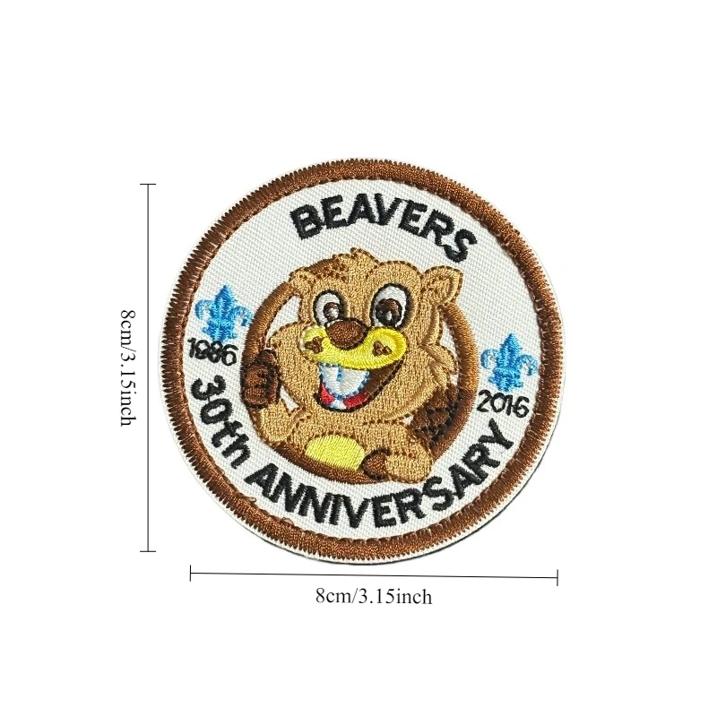 Parche táctico de castores, insignia de moral con gancho y bucle bordado, brazalete militar, pegatinas para mochila, accesorios de ropa DIY - imagen 2