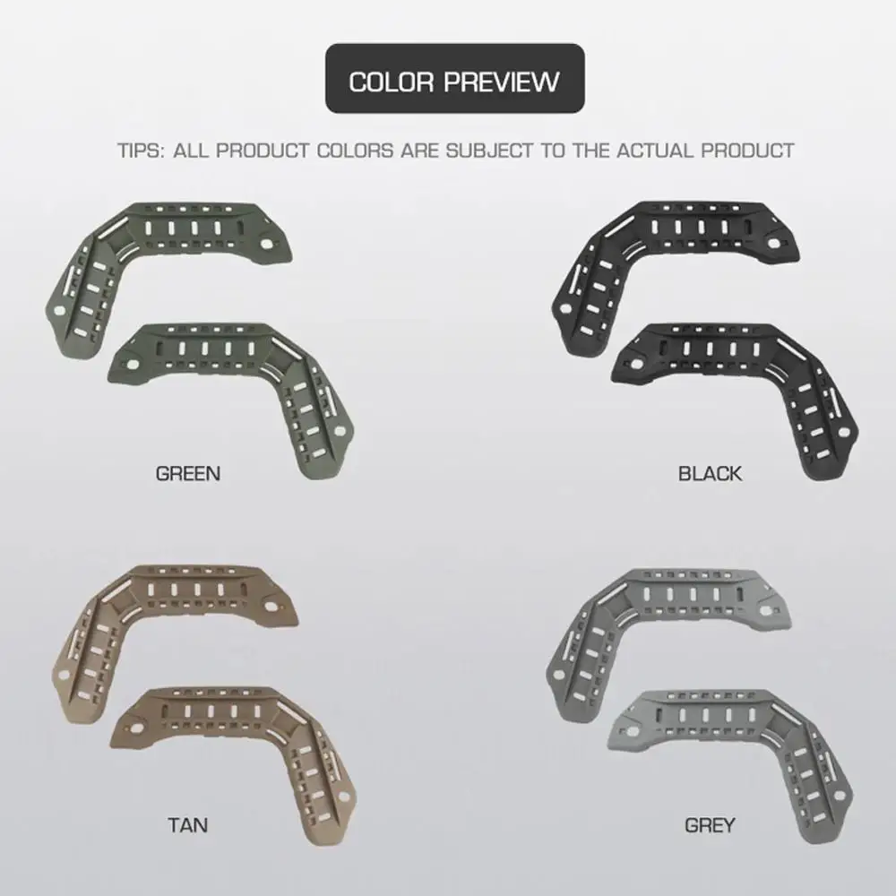 Riel táctico rápido para casco 3,0, multifuncional, para caza al aire libre, tiro, Airsoft SF, casco de corte súper alto, rieles laterales, accesorios - imagen 5