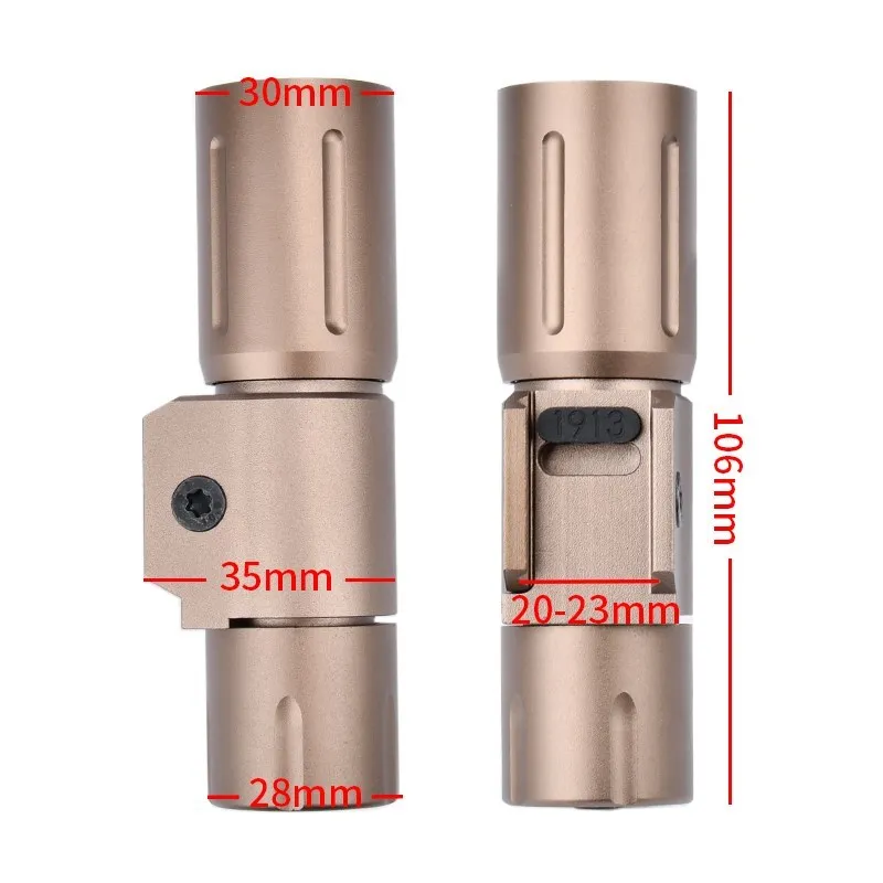 Wadsn-linterna táctica de PDW350-PLHv2, foco de arma de caza de 1000 lúmenes, interruptor de presión Dual, accesorio de pistola, compatible con riel de 20mm - imagen 5