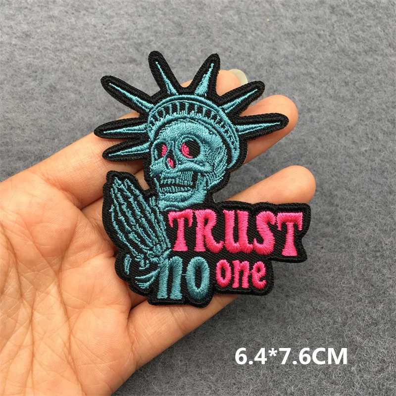 Parches bordados Punk para planchar para ropa, parches termoadhesivos, apliques DIY, insignia para chaqueta - imagen 5