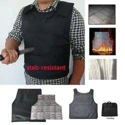 Chaleco antipuñaladas acero manganeso, protección táctica anti corte
