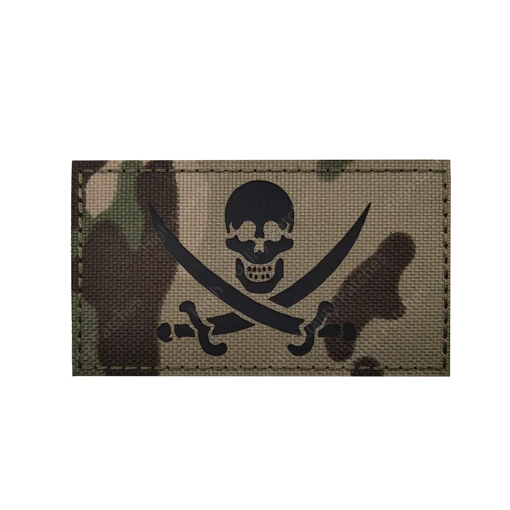 Edward Navy Seals-insignia bordada con gancho pirata, parche que brilla en la oscuridad, brazaletes para ropa táctica, parches IR reflectantes para mochilas - imagen 5