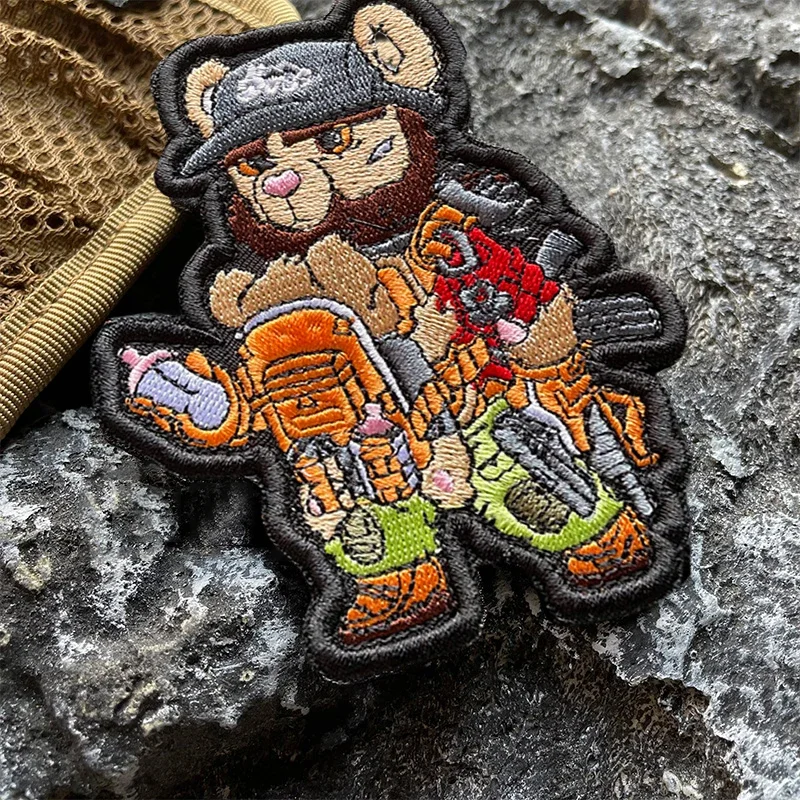 Insignia de moral de papá súper táctica, insignia de chaleco, emblema bordado de botella de bebé, Parche de gancho y bucle, pegatina de decoración de mochila - imagen 5