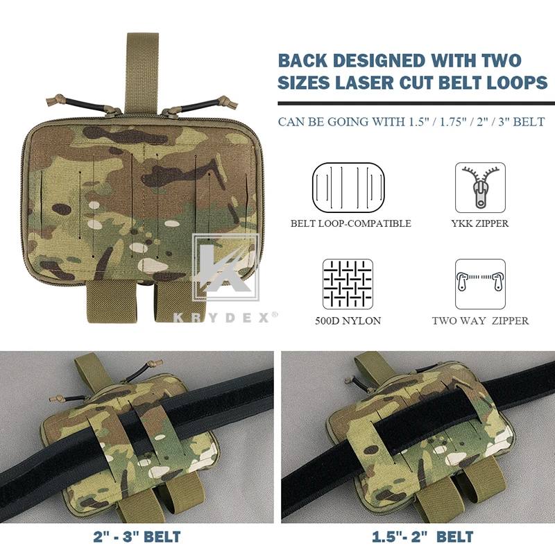 KRYDEX TRA estilo MED1 bolsa médica táctica EMT Kit de trauma portador IFAK soporte de torniquete bolsa MOLLE bolsas de almacenamiento de cinturón - imagen 5