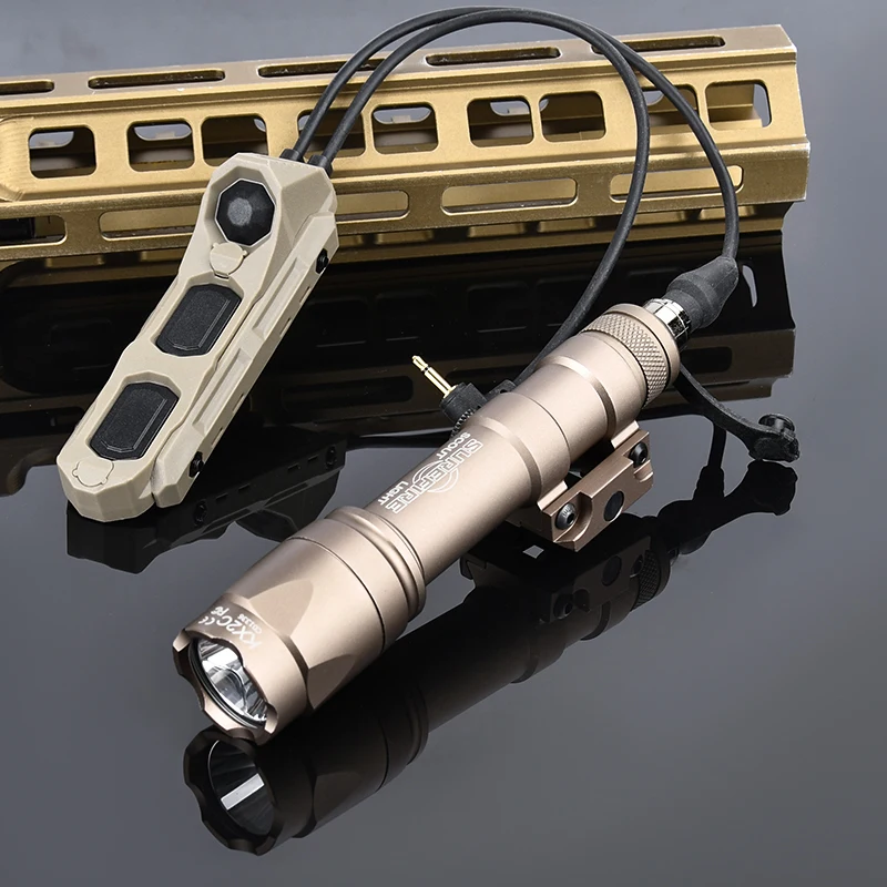 WADSN Airsoft M300 M600 linterna táctica de caza con interruptor de presión Dual 2,5mm enchufe para Combo láser