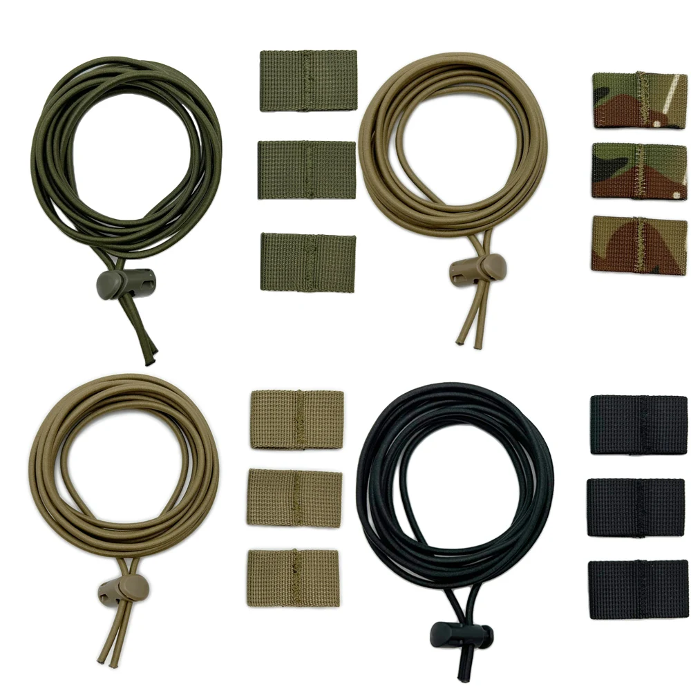 Cuerda elástica táctica MOLLE - kit para chaleco y mochila camuflaje - imagen 3