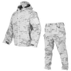 MCAP Conjunto Softshell camuflaje nieve - invierno calido