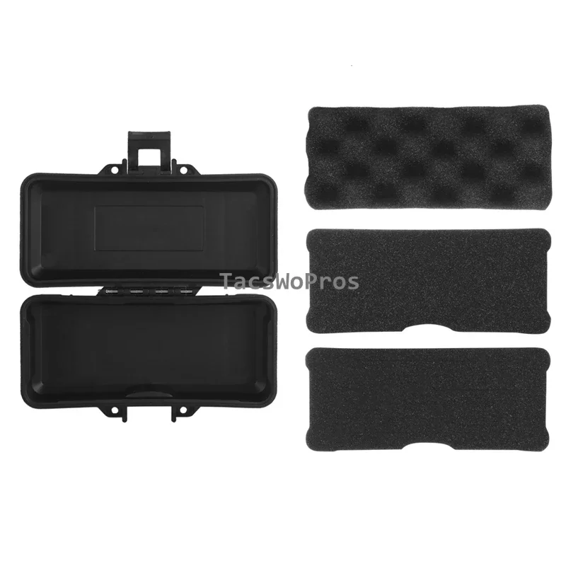 Caja de almacenamiento de herramientas de caza táctica, linterna de tiro Airsoft para exteriores, estuche de tienda de protección acolchado de espuma láser, 15,2x6,3 cm - imagen 4