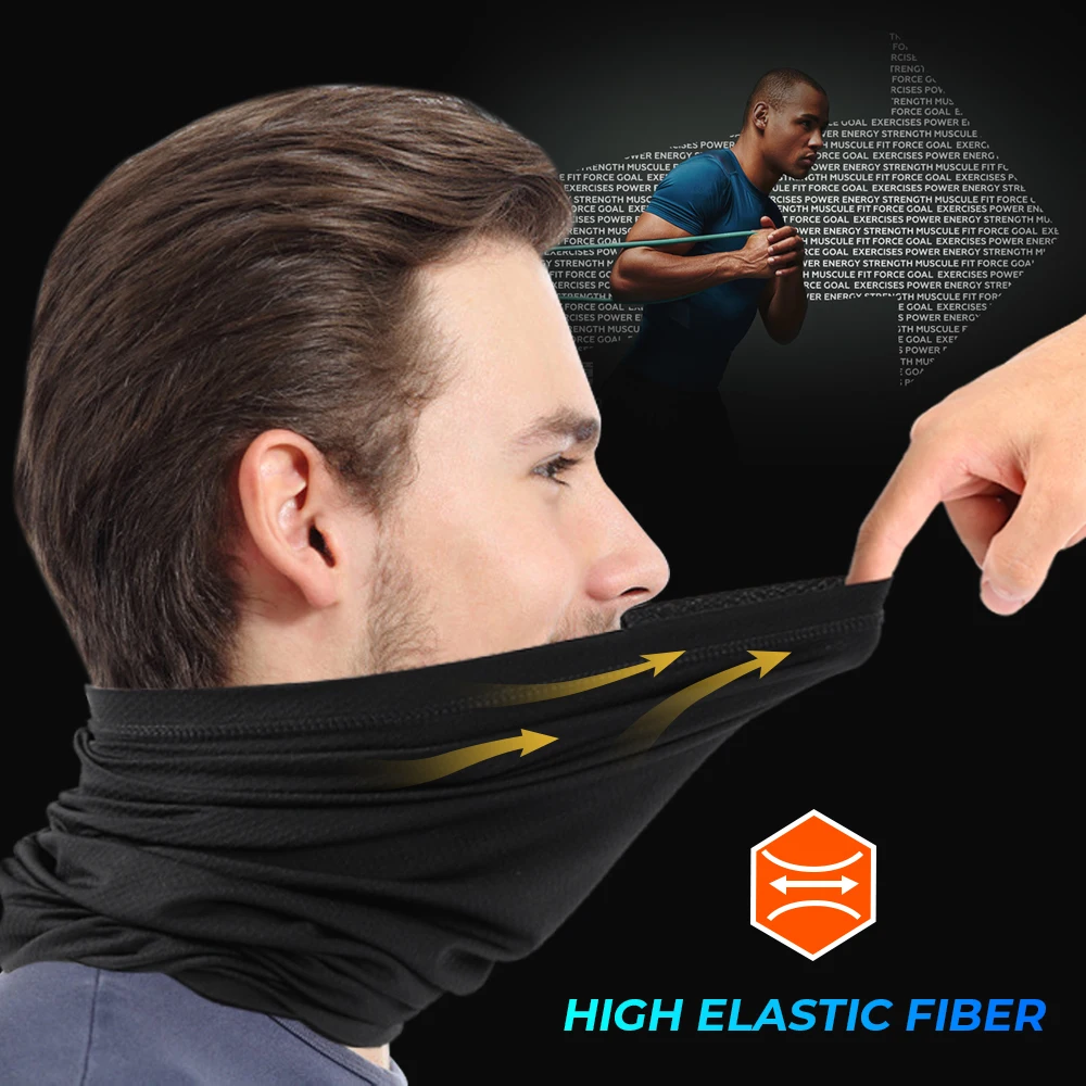 Bandana transpirable para hombre y mujer, mascarilla facial para senderismo, caza, ciclismo, correr, deportes al aire libre, polaina de cuello - imagen 5