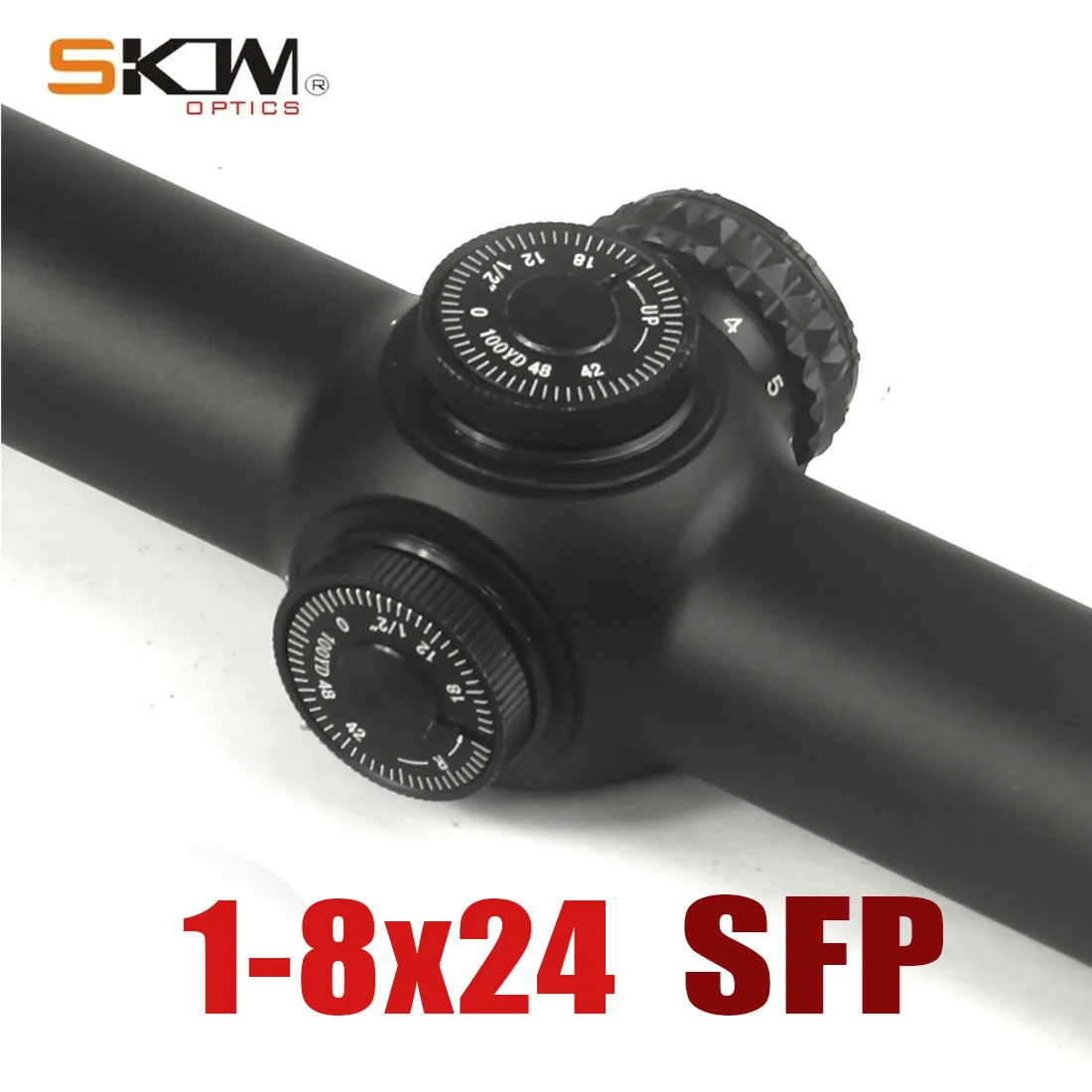 SKWoptics-Anillos de caza para mira telescópica, retícula táctica MIL, a prueba de golpes, 1-8x24, anillo de 30 mm, - imagen 3